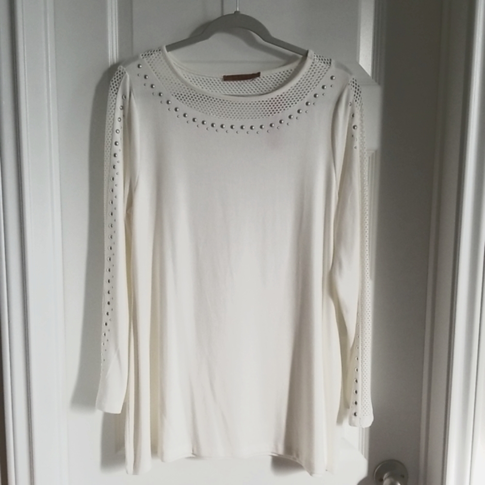 Belldini White Blouse Size XL